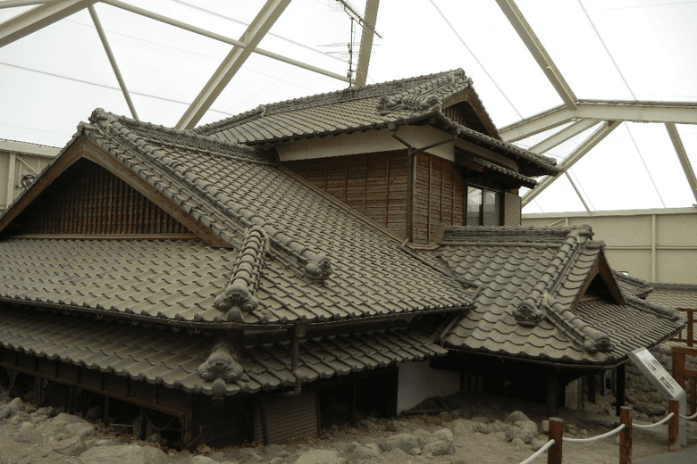 Memorial Park of Houses Destroyed by Debris Flows