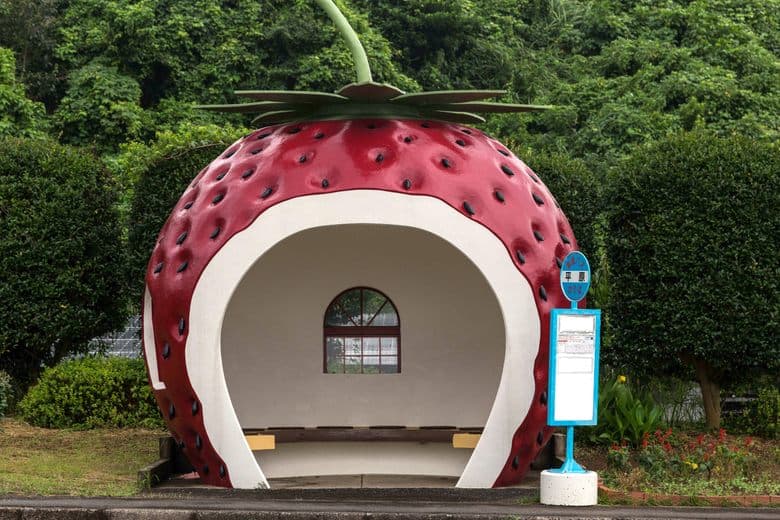 Konagai's Fruit-Shaped Bus Stops